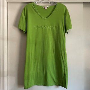 Vintage Victoria's Secret Green Short Sleeve Pajama Nightshirt Sleep Dress XS